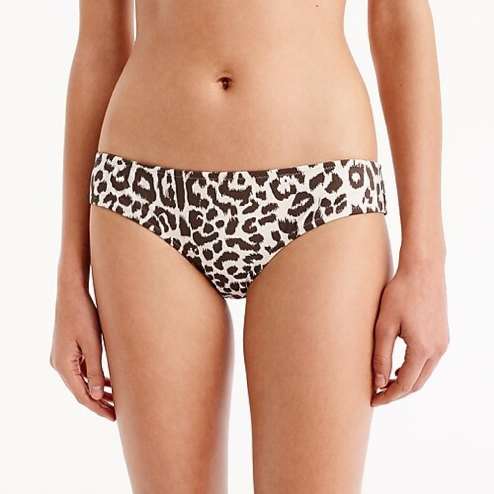 XXL J Crew Surf hipster bikini bottom in leopard p